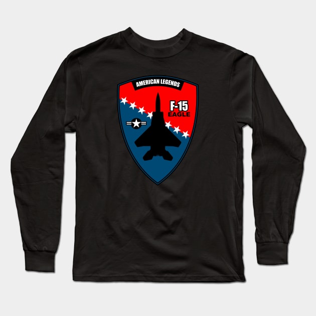 F-15 Eagle Long Sleeve T-Shirt by Tailgunnerstudios